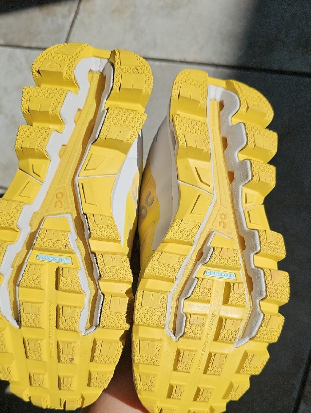 On Running Women's Cloudventure Waterproof Sneakers in Yellow - Picture 6 of 6